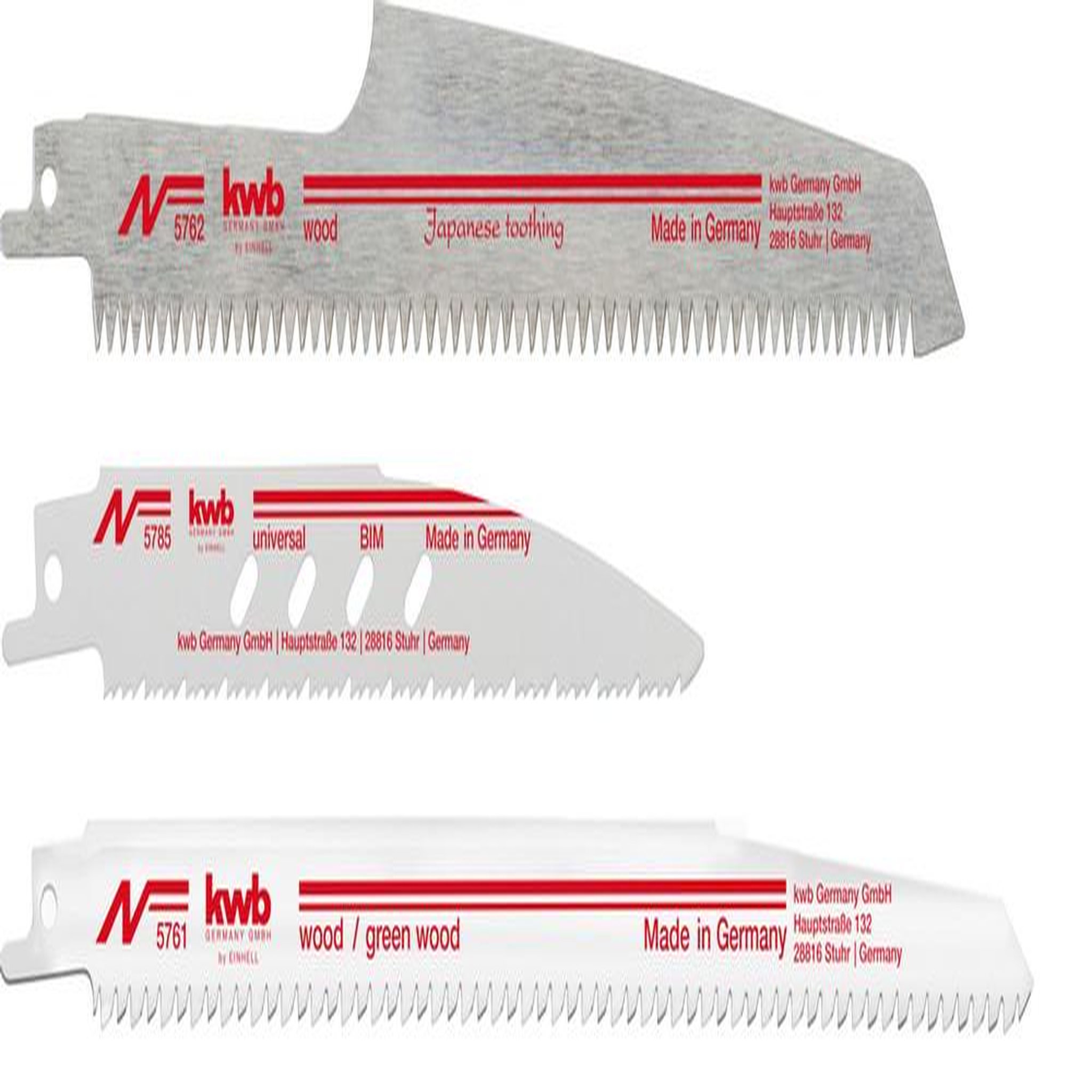 KWB Set de 3 lames de scie universelle Sabersaw-bl