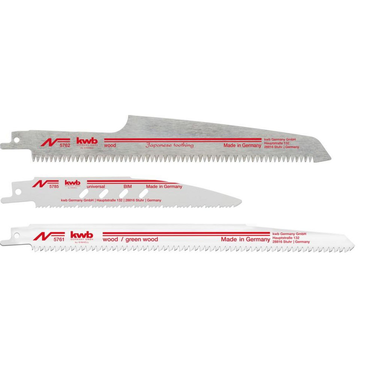 KWB Set de 3 lames de scie universelle Sabersaw-bl