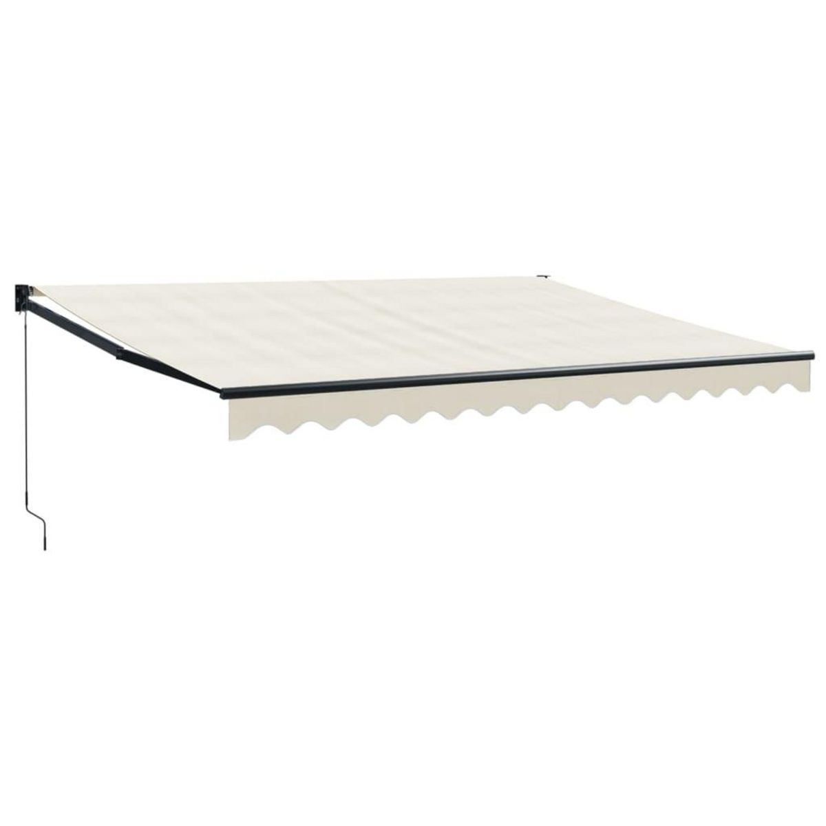 VIDAXL Auvent retractable creme 4x3 m tissu et aluminium