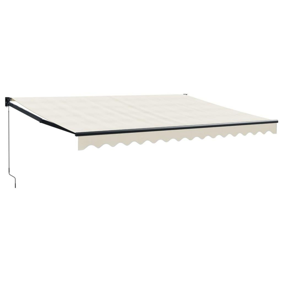 VIDAXL Auvent retractable creme 4x3 m tissu et aluminium