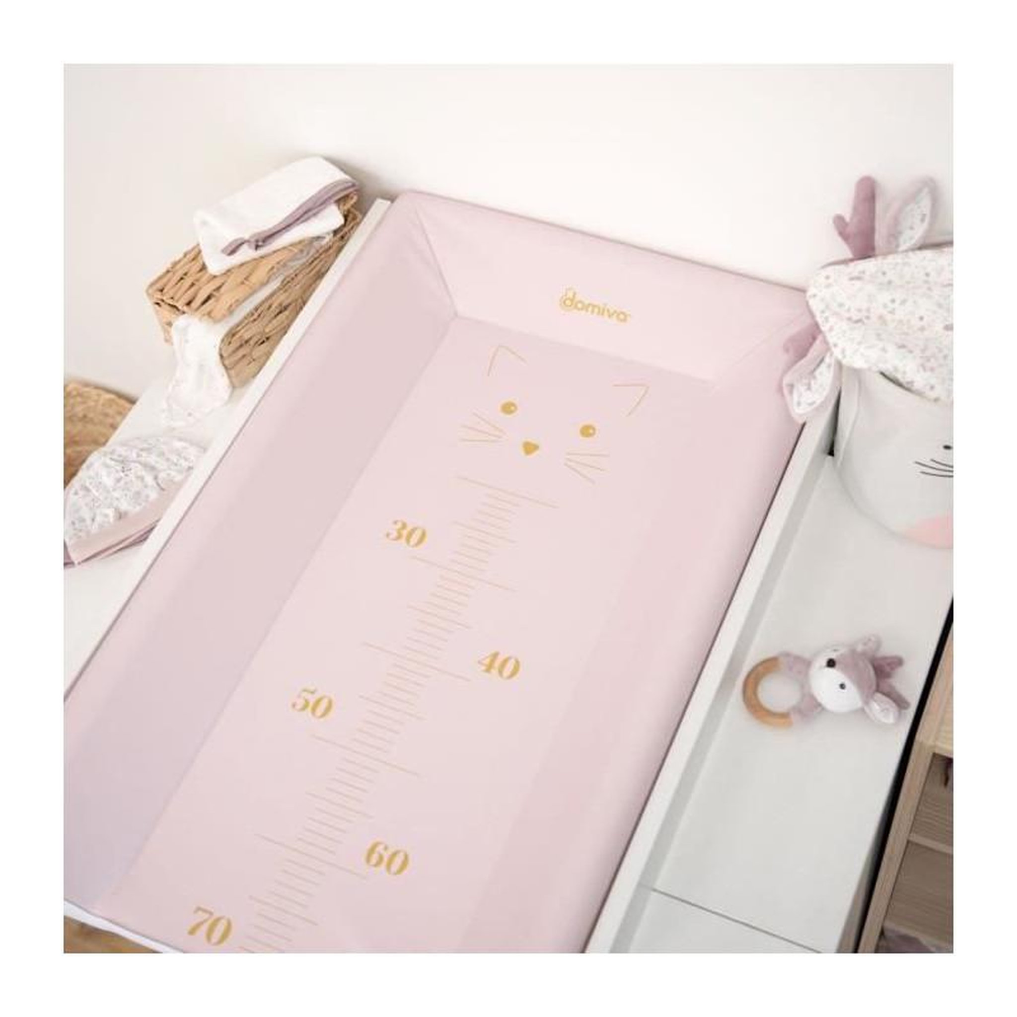 Voir la diapositive 2 : DOMIVA MATELAS A LANGER PREMIUM 50x80 cm NUDE