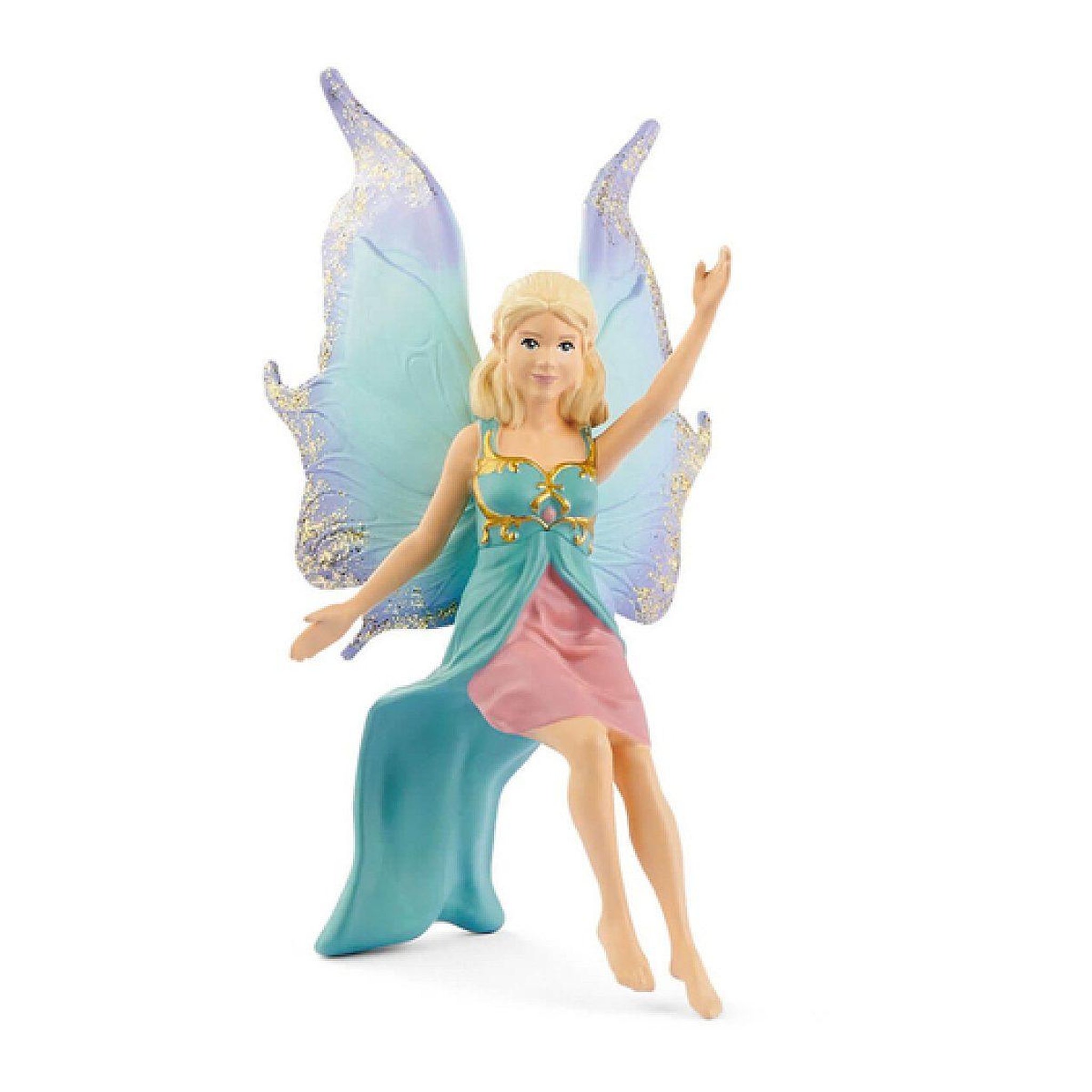 Voir la diapositive 4 : Schleich Figurine Elfe sur lion ailé, Figurine fée détachable chevauchant un lion rose magique avec des parties mobiles, figurine magi