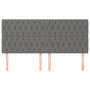 Voir la diapositive 3 : VIDAXL Tetes de lit 4 pcs Gris fonce 90x7x78/88 cm Tissu