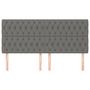 Voir la diapositive 3 : VIDAXL Tetes de lit 4 pcs Gris fonce 90x7x78/88 cm Tissu