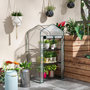 Voir la diapositive 2 : OUTSUNNY Serre de jardin balcon 3 niveaux métal thermolaqué vert PE transparent