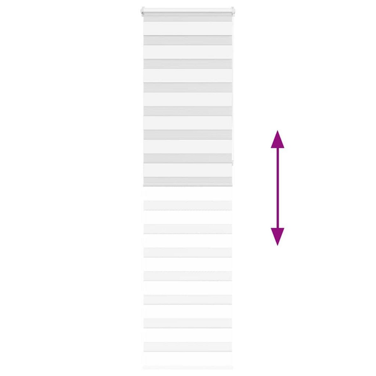 VIDAXL Store zebre blanc 60x230 cm largeur du tissu 55,9 cm polyester