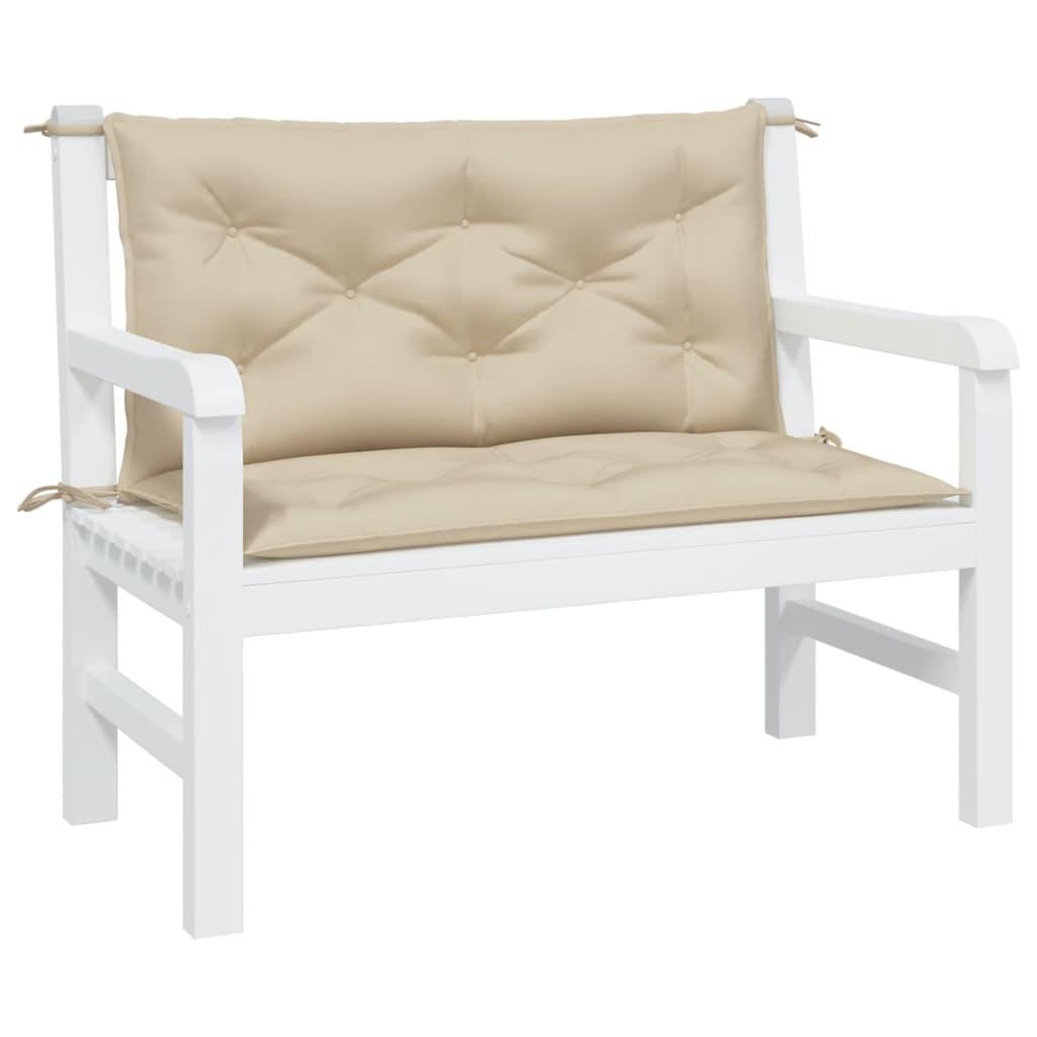 Voir la diapositive 3 : VIDAXL Coussins de banc jardin lot de 2 beige 100x50x7 cm tissu Oxford