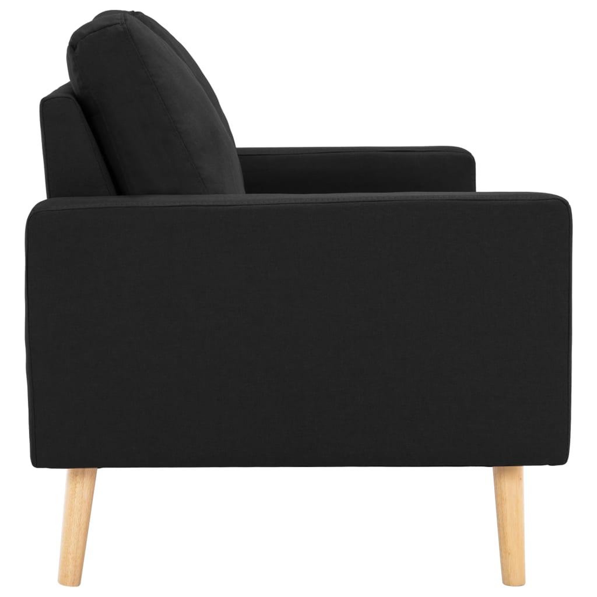 Voir la diapositive 4 : VIDAXL Canape a 2 places Noir Tissu