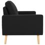 Voir la diapositive 4 : VIDAXL Canape a 2 places Noir Tissu