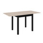 Voir la diapositive 1 : FIVE Table extensible 2 à 6 places en bois - Beige et noir