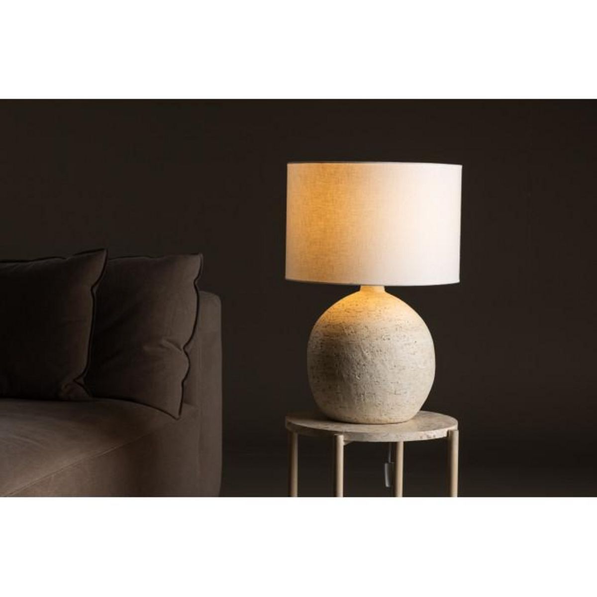 Paris Prix Lampe à Poser en Terre Cuite  Tjorn  60cm Blanc