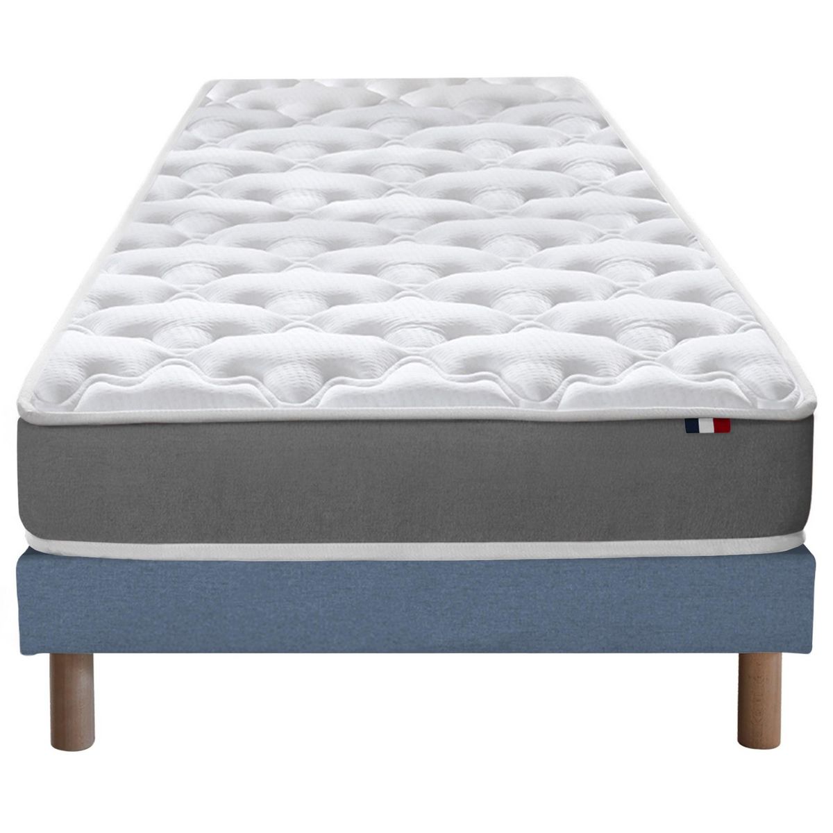 IDLITERIE Ensemble matelas mousse réversible STRATUS et sommier - confort français