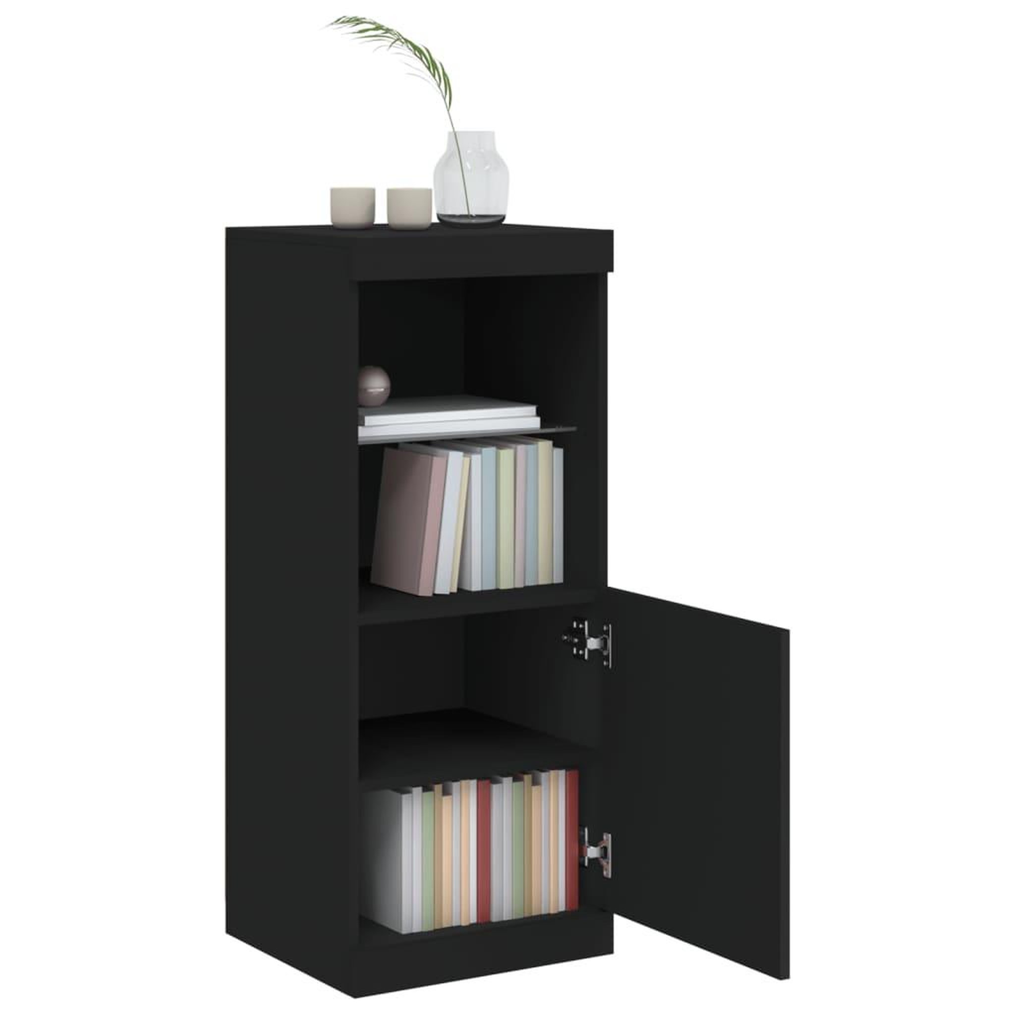 Voir la diapositive 4 : VIDAXL Buffet avec lumieres LED noir 41x37x100 cm