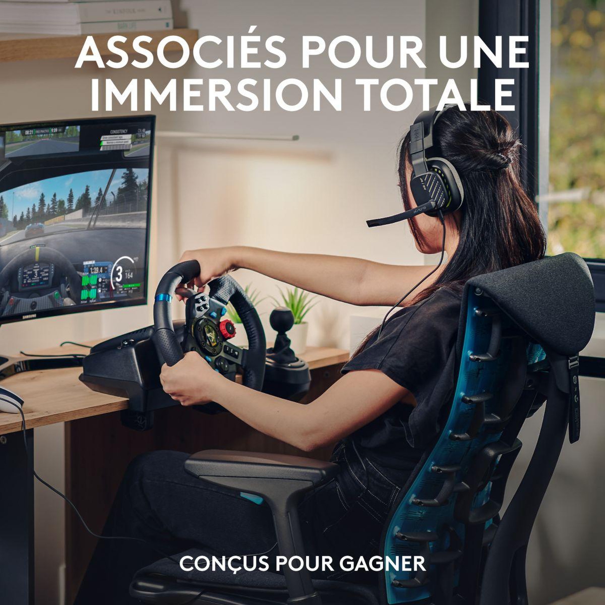 Voir la diapositive 2 : Logitech Volant + pédalier volant g29 + casque astro a10