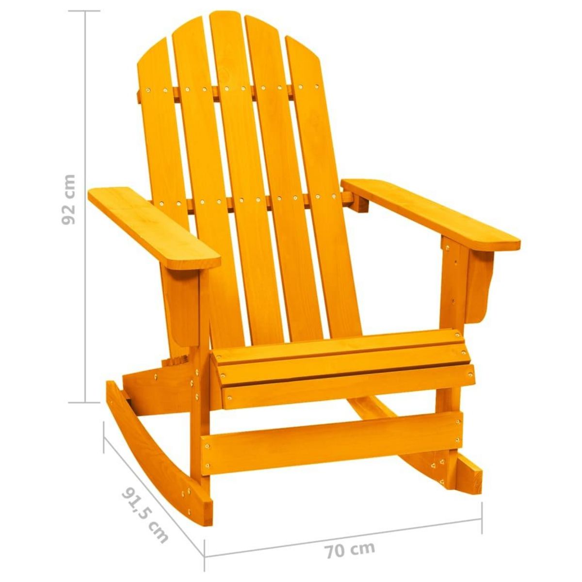 VIDAXL Chaise a bascule de jardin Adirondack bois de sapin orange