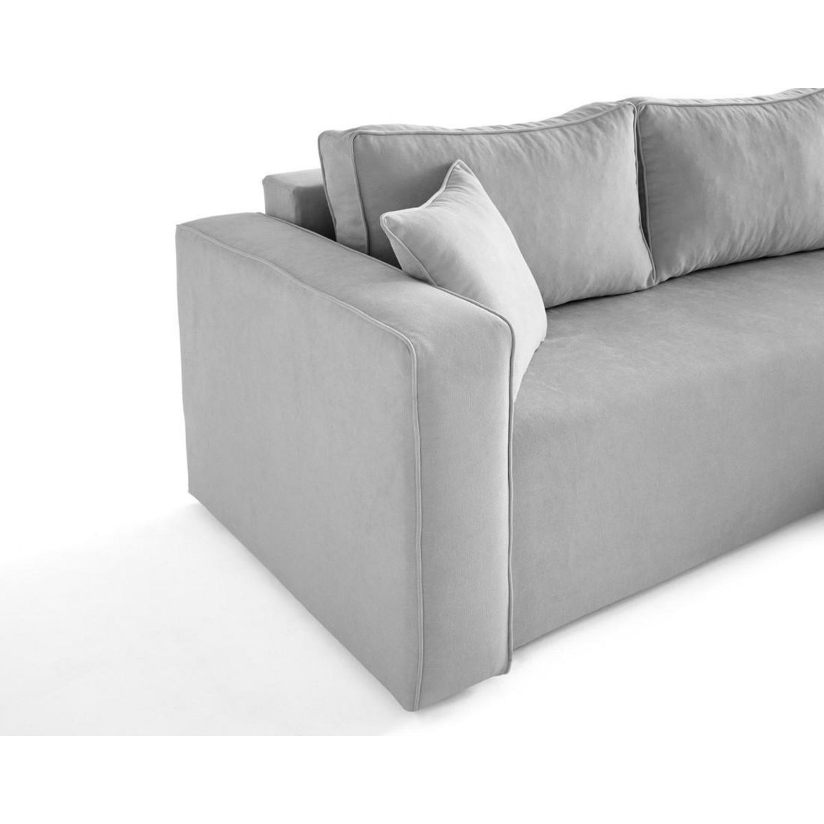 BEST MOBILIER Topaze - canapé d'angle déhoussable réversible 4 places en tissu