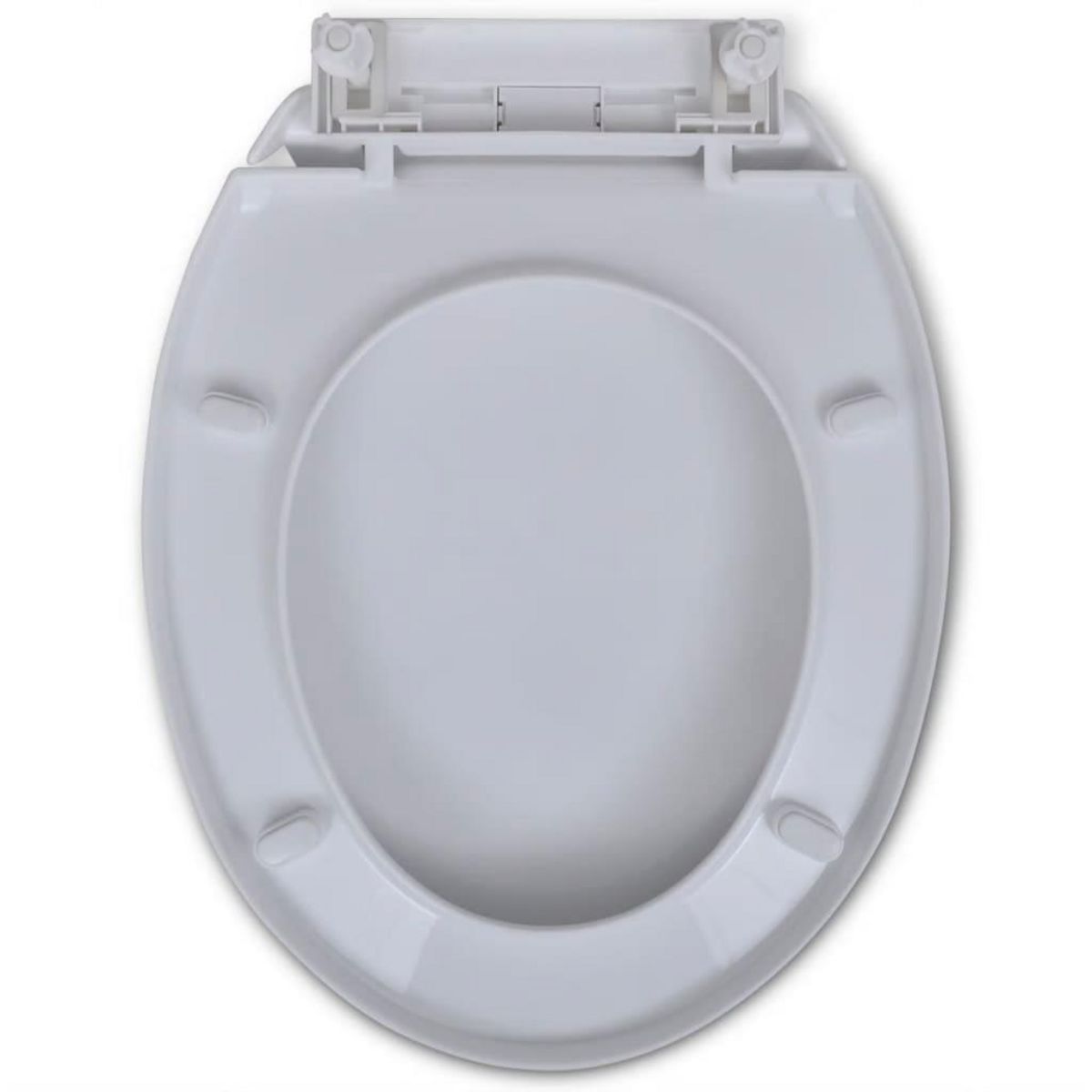 VIDAXL Abattant WC a fermeture en douceur Blanc Ovale