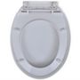 Voir la diapositive 5 : VIDAXL Abattant WC a fermeture en douceur Blanc Ovale