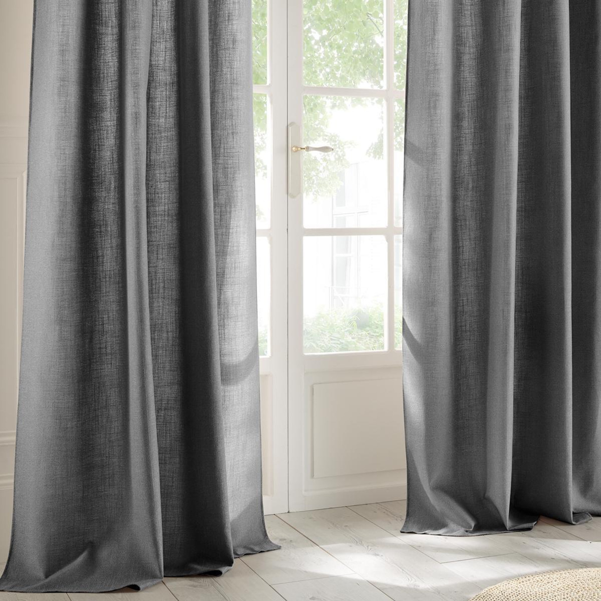 ATMOSPHERA Rideau à œillets  clem  140x260cm gris foncé