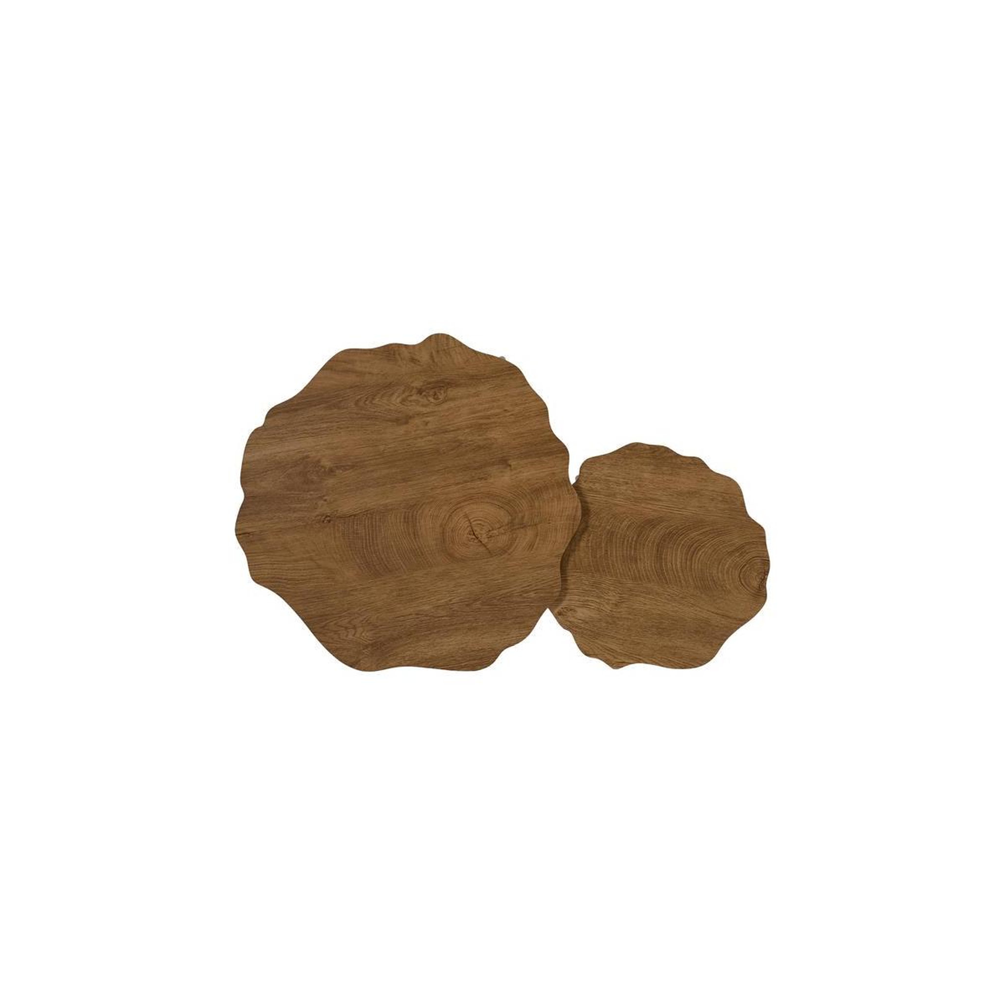 Voir la diapositive 2 : The Home Deco Factory Lot de 2 tables basses gigognes  forest  60cm marron