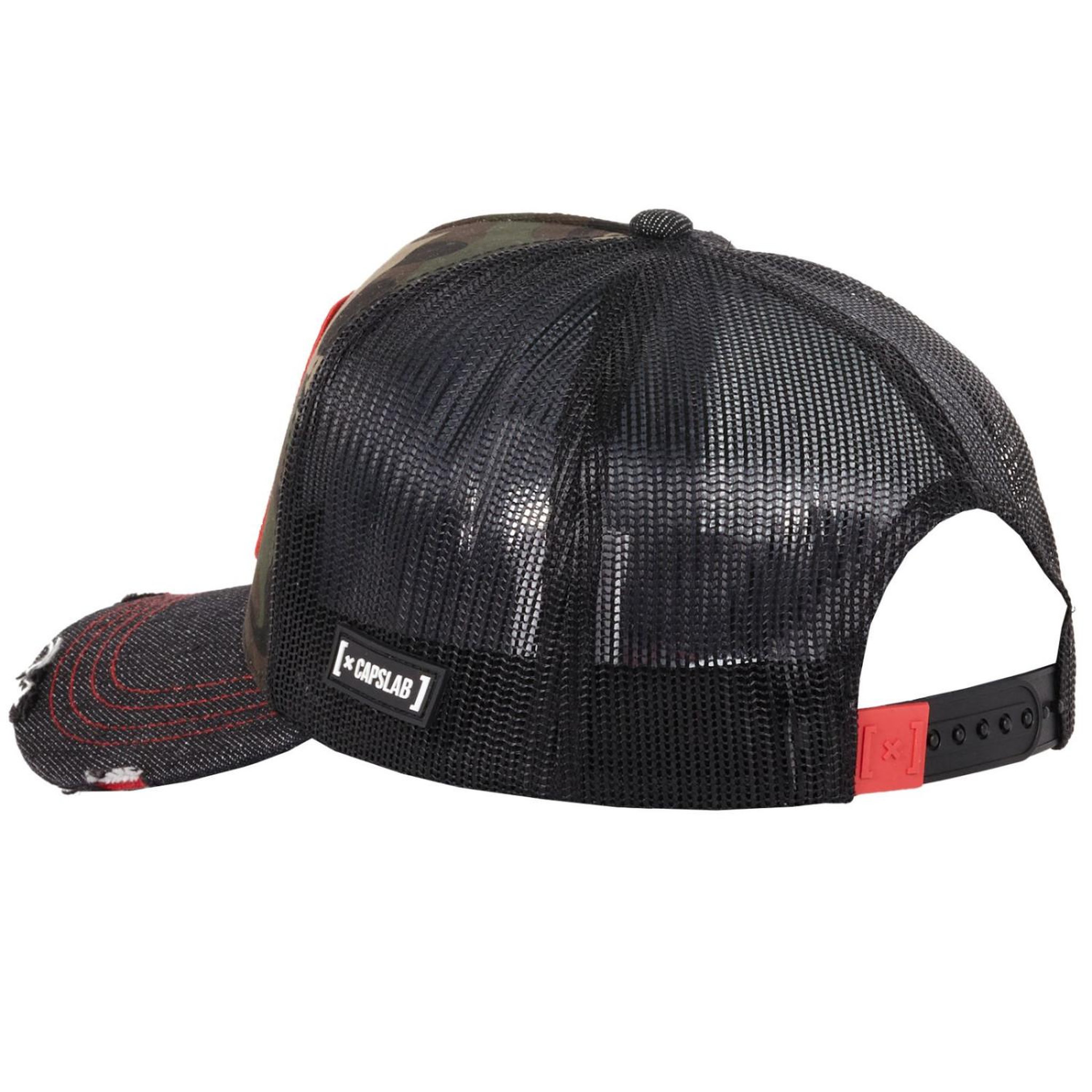 Voir la diapositive 4 : CAPSLAB Casquette homme trucker effet déchiré looney tunes folks