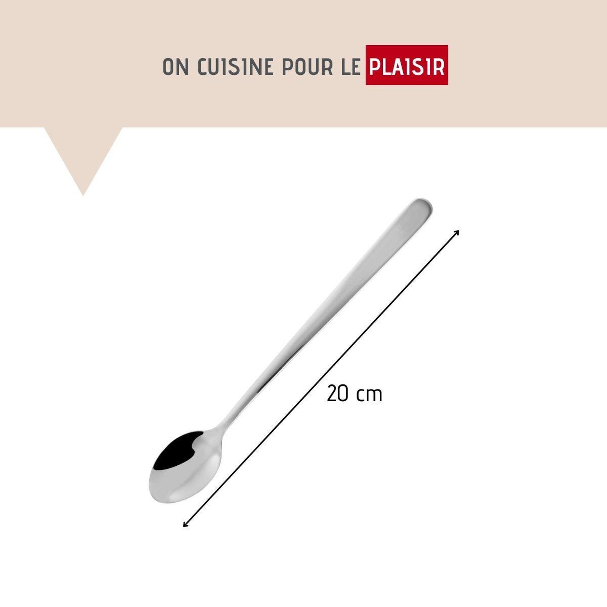 Voir la diapositive 3 : Fackelmann Lot de 3 cuillères à café long manche 20 cm fackelmann petit déjeuner