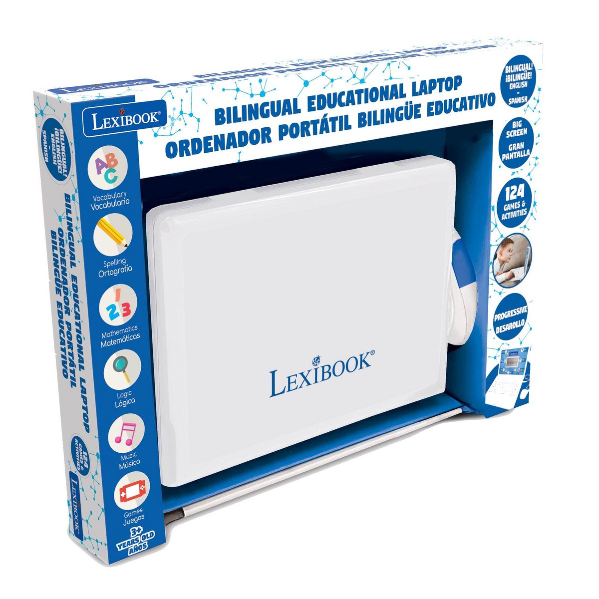 Lexibook ordinateur portable éducatif Power Kid bilingue anglais et espagnol