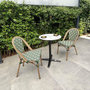 Voir la diapositive 2 : Paris Prix Ensemble Table de Jardin & 2 Chaises  Bistro  60cm Vert