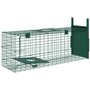 Voir la diapositive 1 : OUTSUNNY Piège de capture pour petits animaux type lapin rat - entrée, poignée - dim. 80L x 25l x 30H cm - acier vert