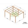 Voir la diapositive 2 : JARDIDECO Pergola en bois lamellé-collé Brest 500 x 400 cm - Maderland