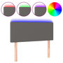 Voir la diapositive 2 : VIDAXL Tete de lit a LED Gris 90x5x78/88 cm Similicuir