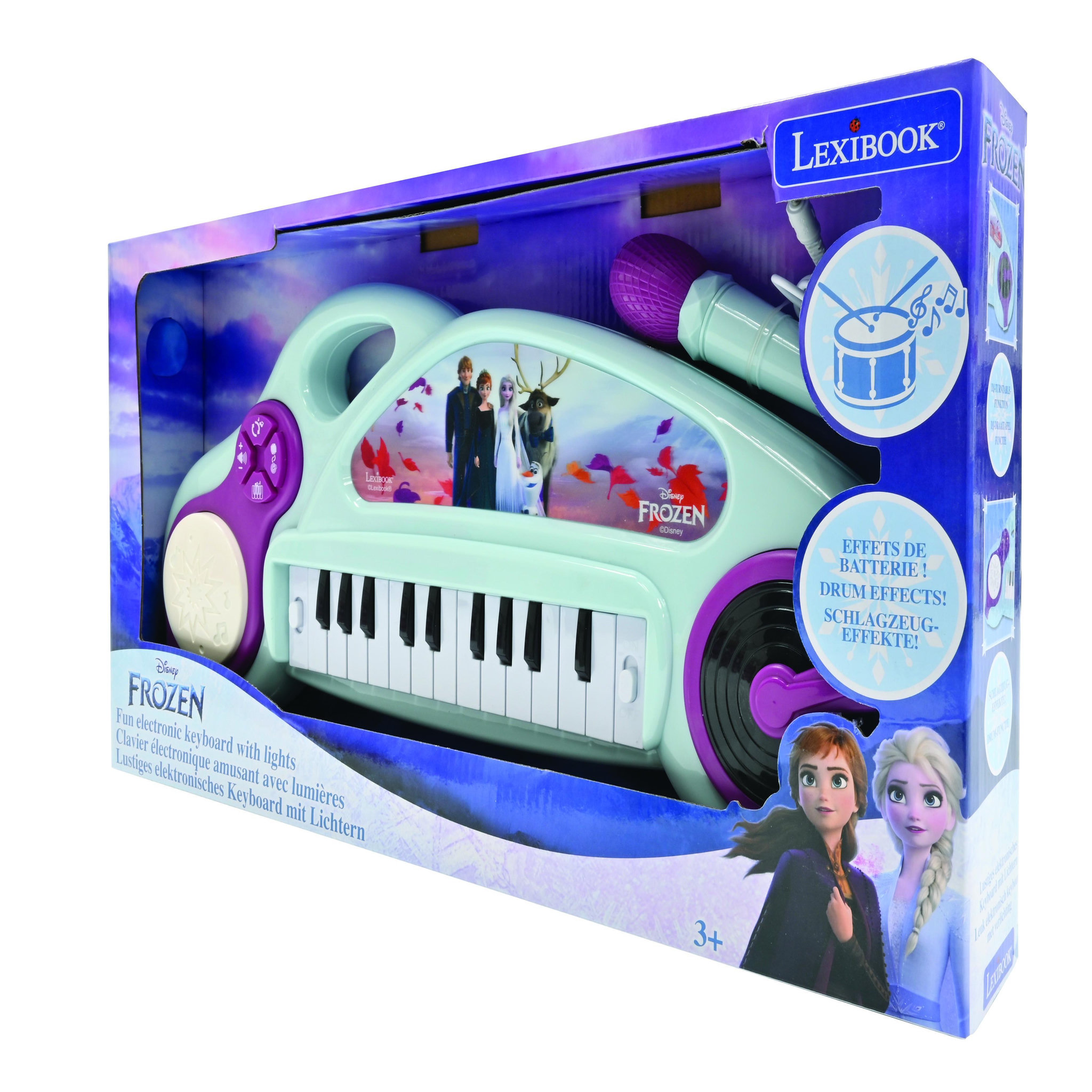 Voir la diapositive 5 : Lexibook Piano électronique La Reine des Neiges avec effets lumineux et microphone