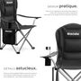 Voir la diapositive 3 : tectake Chaise de camping rembourrée pliable avec sac de transport inclus noir Ensemble de 2 pièces