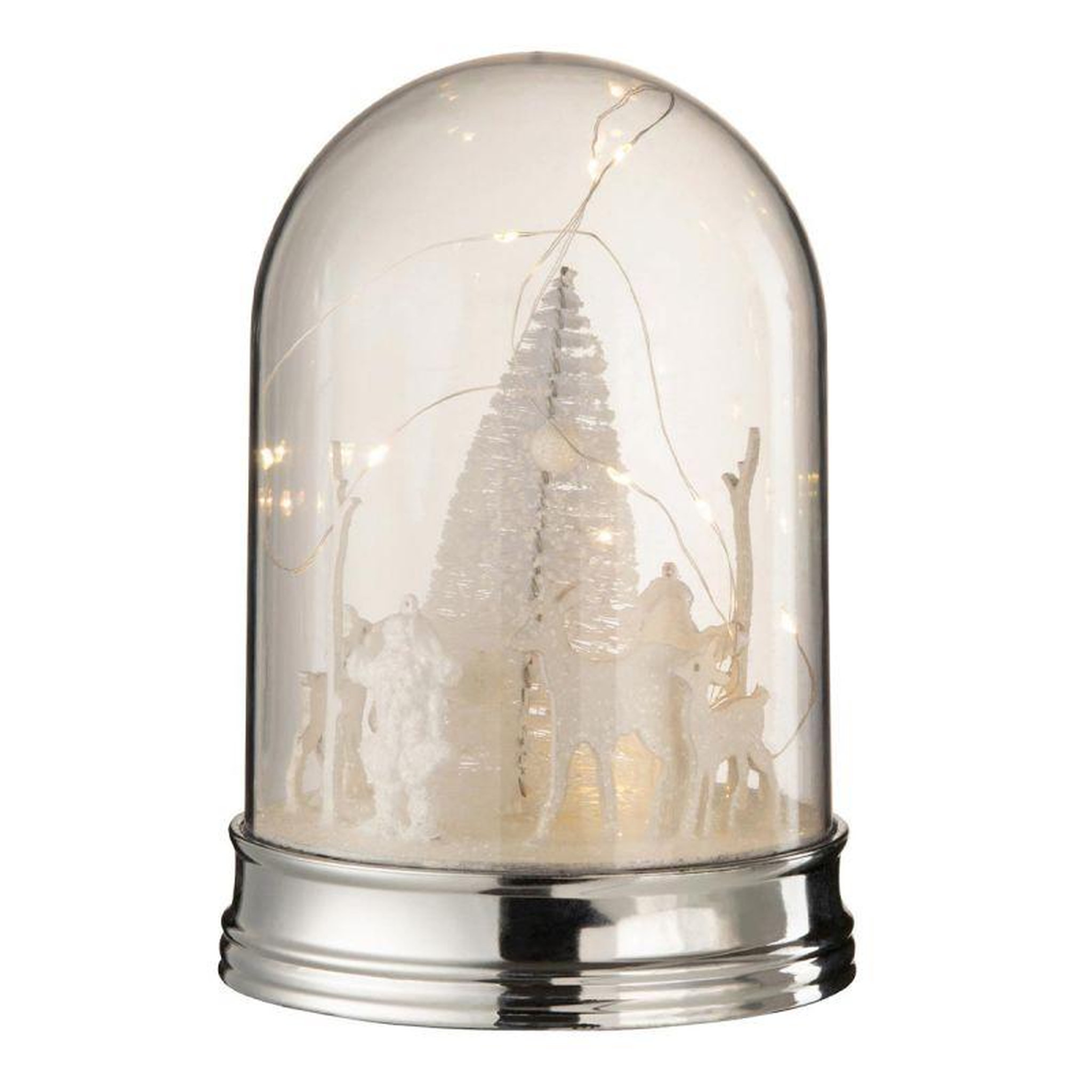 Voir la diapositive 2 : Paris Prix Cloche Déco à Led  Noël  23cm Blanc & Transparent