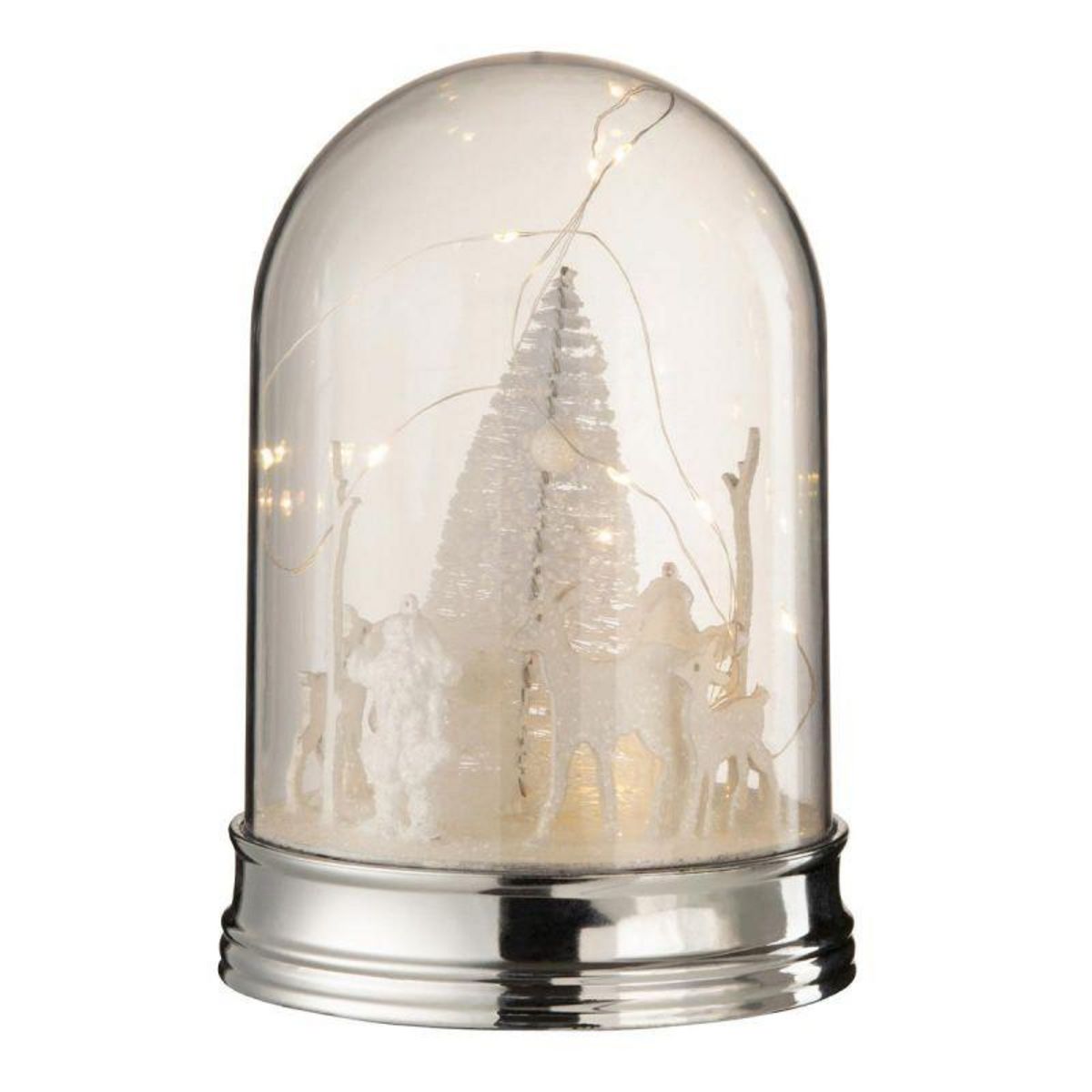 Paris Prix Cloche Déco à Led  Noël  23cm Blanc & Transparent