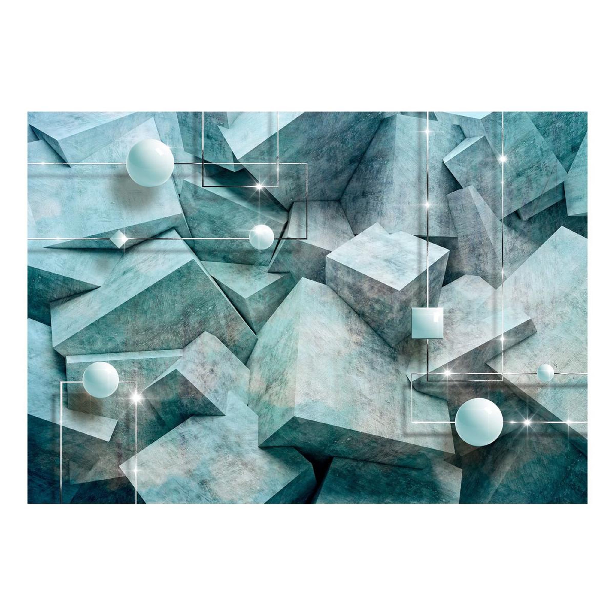 Voir la diapositive 2 : Paris Prix Papier Peint  Concrete Cubes Green