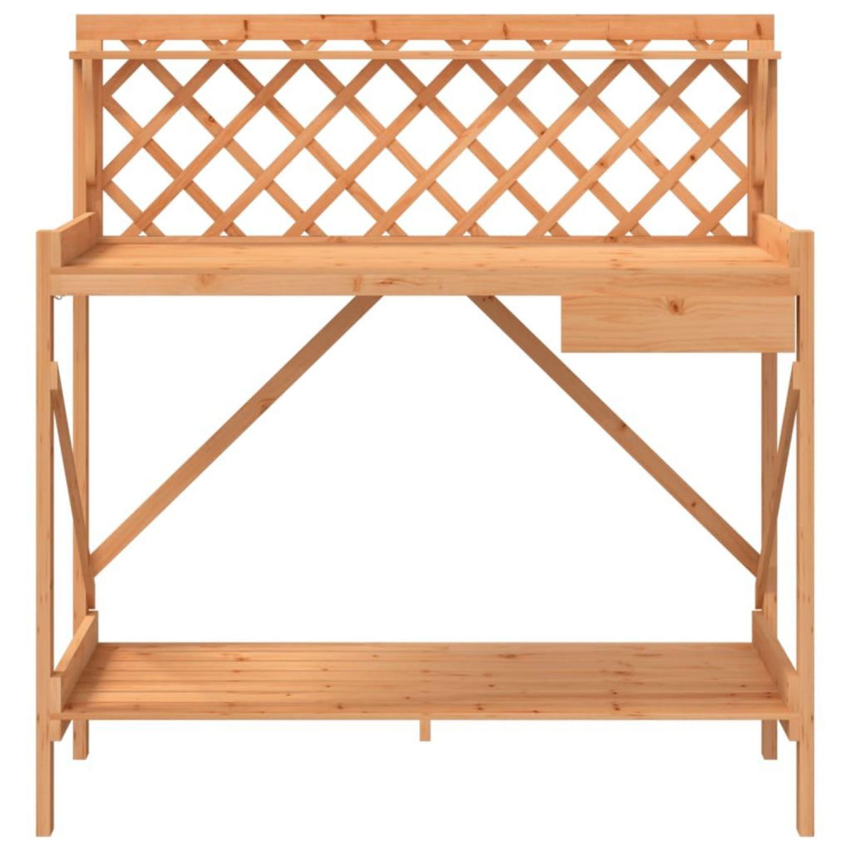 VIDAXL Banc de rempotage avec treillis marron bois massif de sapin