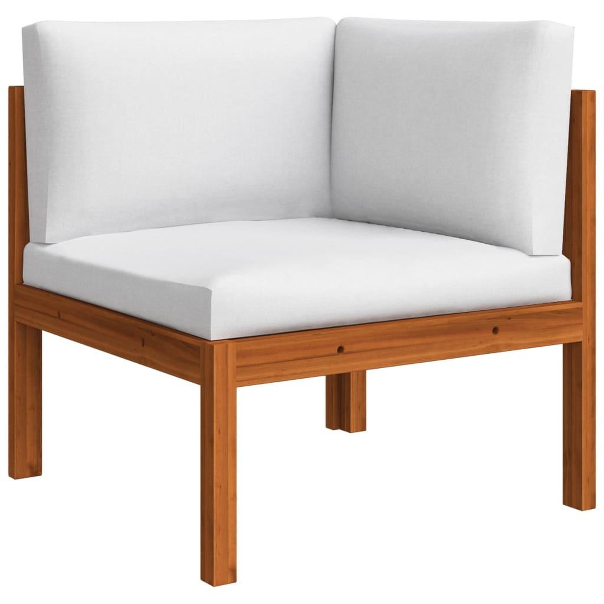 Voir la diapositive 5 : VIDAXL Salon de jardin 12 pcs avec coussins Creme Bois d'acacia solide