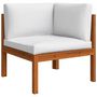 Voir la diapositive 5 : VIDAXL Salon de jardin 12 pcs avec coussins Creme Bois d'acacia solide