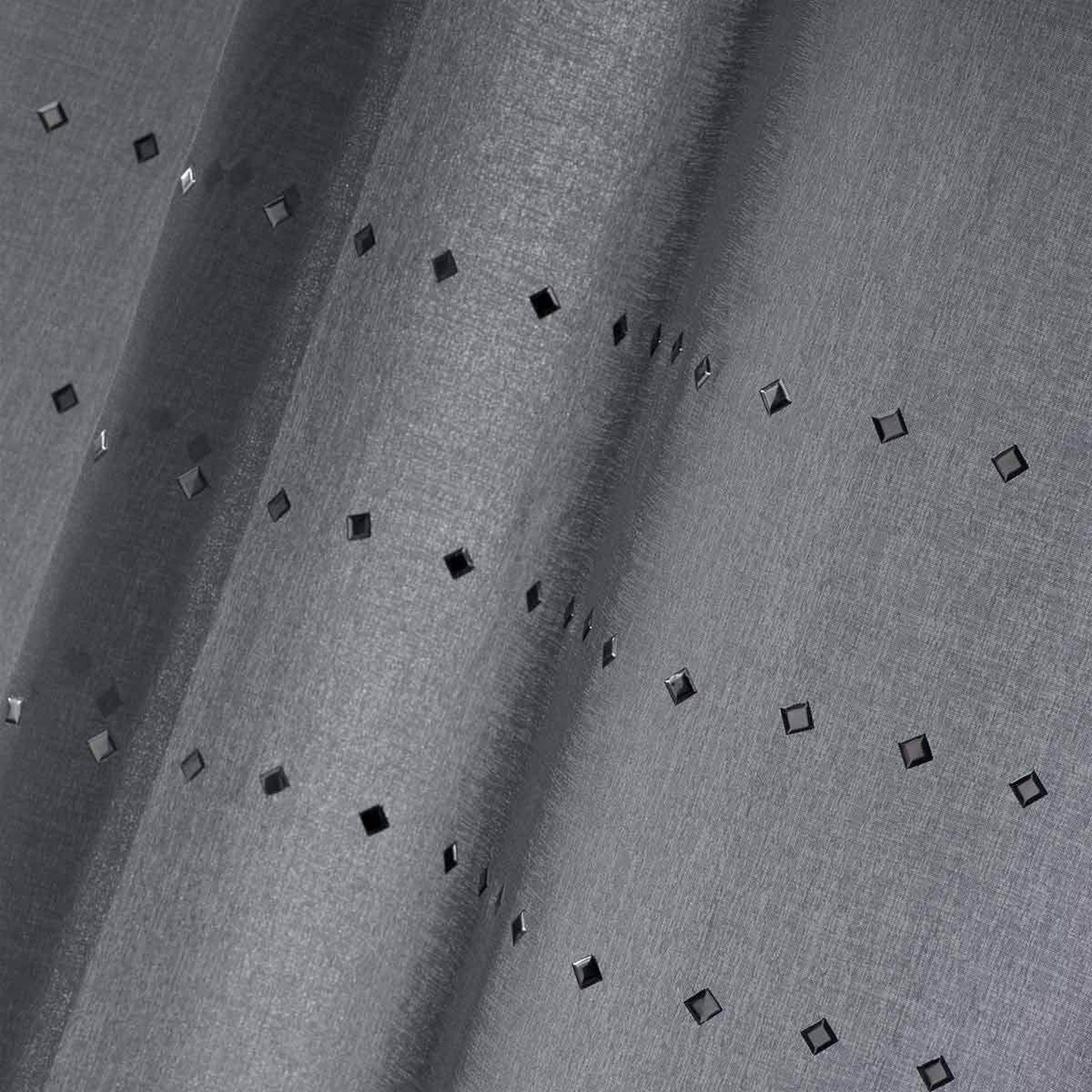 Voir la diapositive 2 : Douceur d'Intérieur Rideau voilage à œillets  linea  140x240cm anthracite