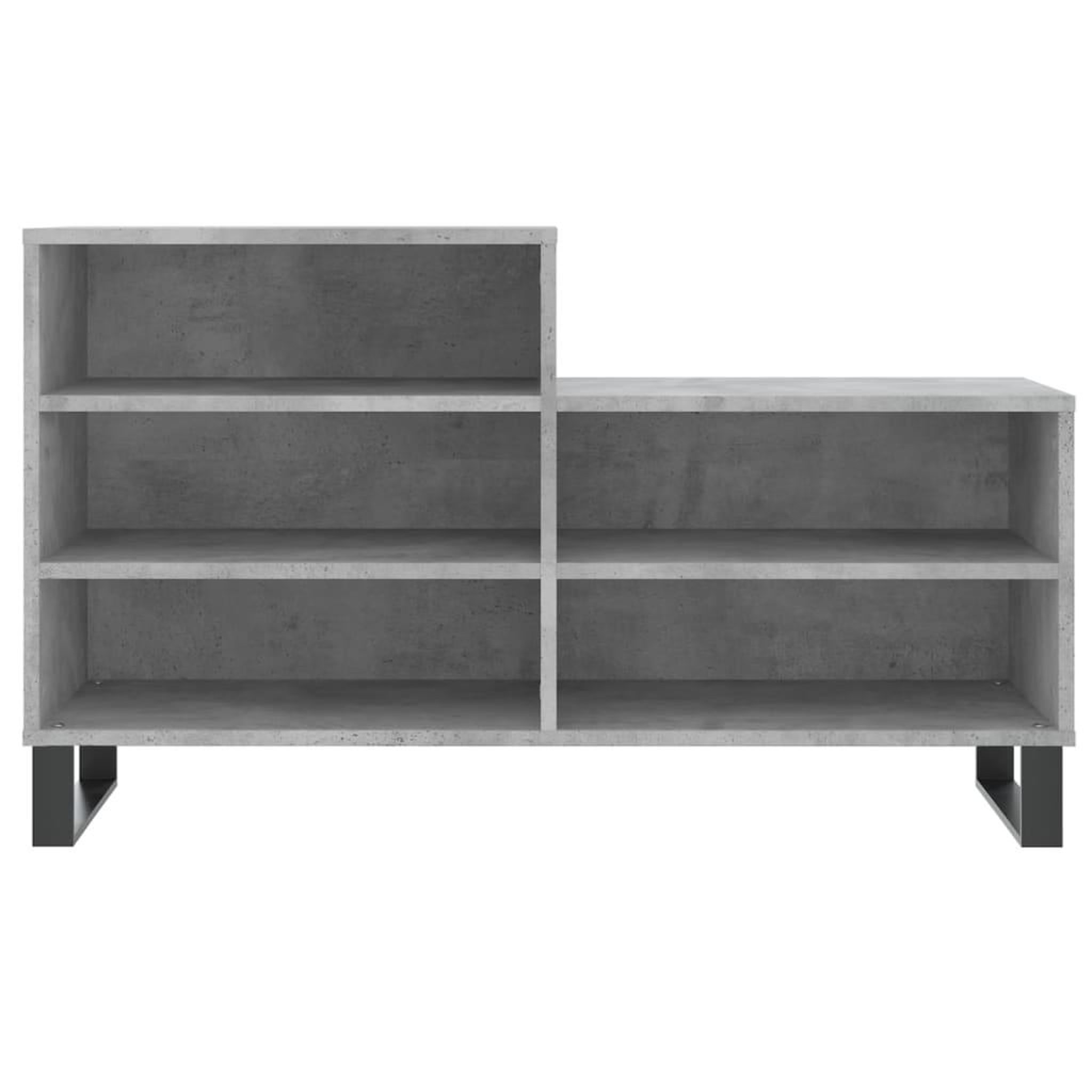 Voir la diapositive 4 : VIDAXL Armoire a chaussures Gris beton 102x36x60 cm Bois d'ingenierie