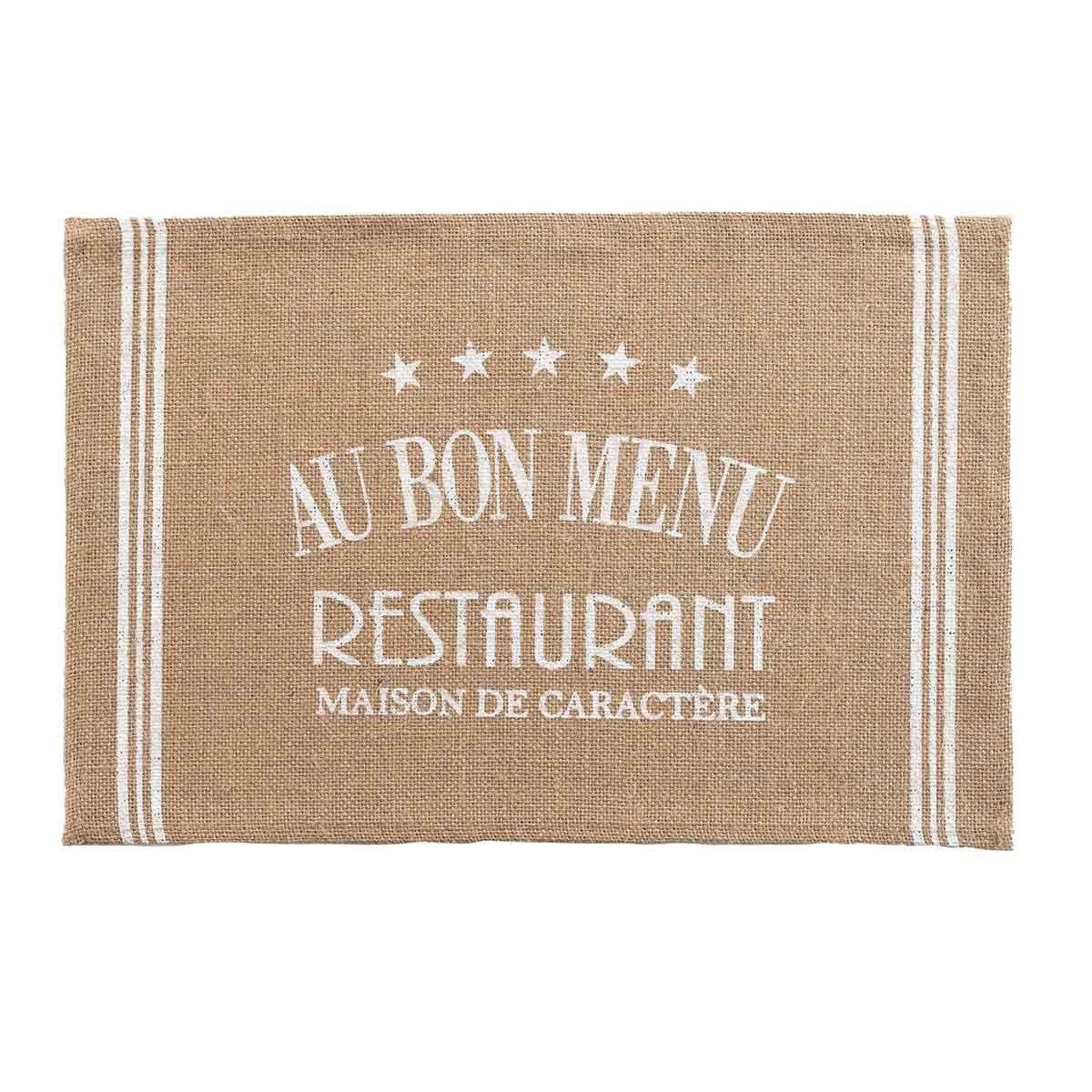 Voir la diapositive 1 : Douceur d'Intérieur Set de Table en Jute  Diner  30x45cm Blanc