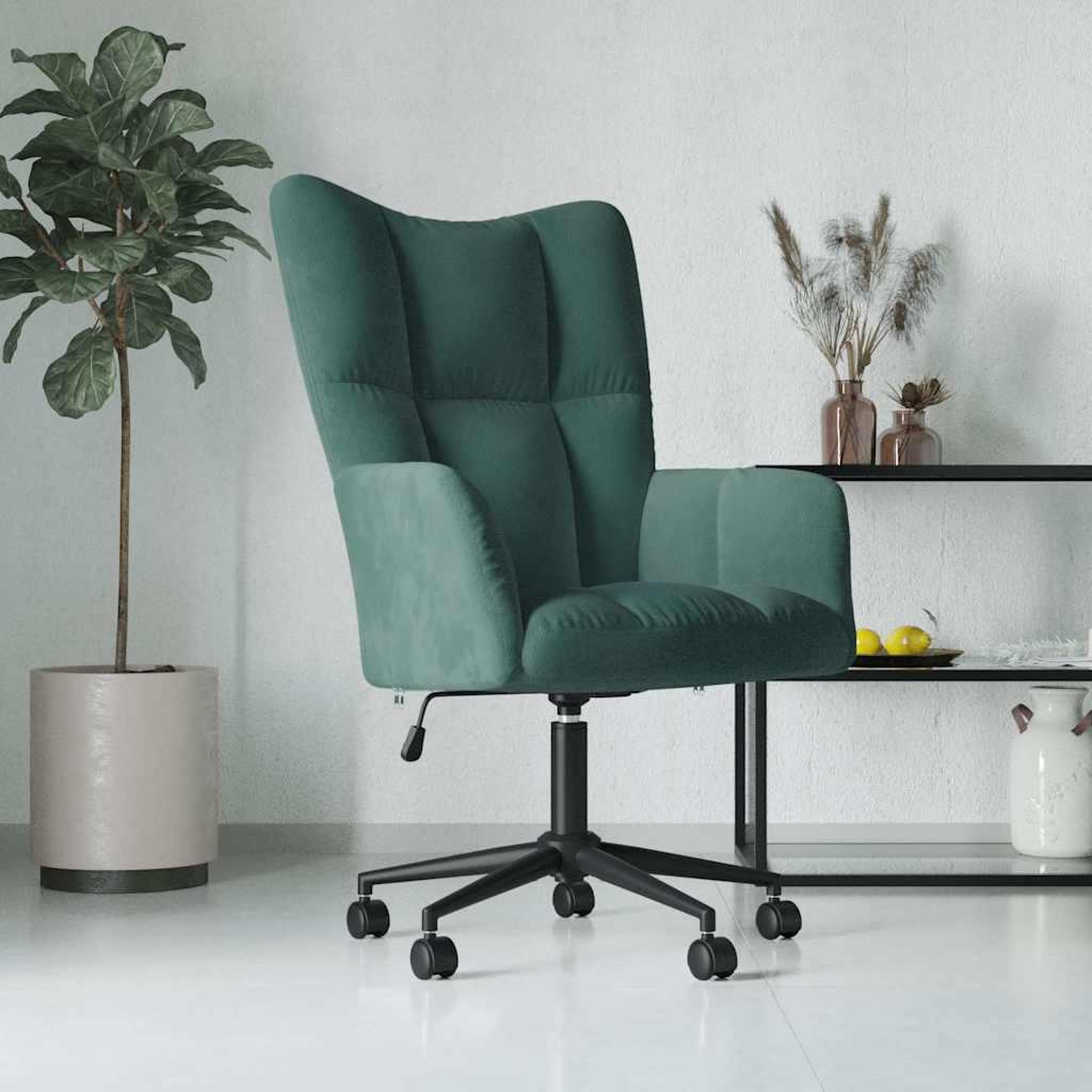 VIDAXL Chaise de relaxation Vert fonce Velours
