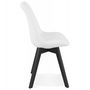 Voir la diapositive 3 : Paris Prix Chaise Design en Tissu Bouclé  Lottie  82cm Blanc & Noir