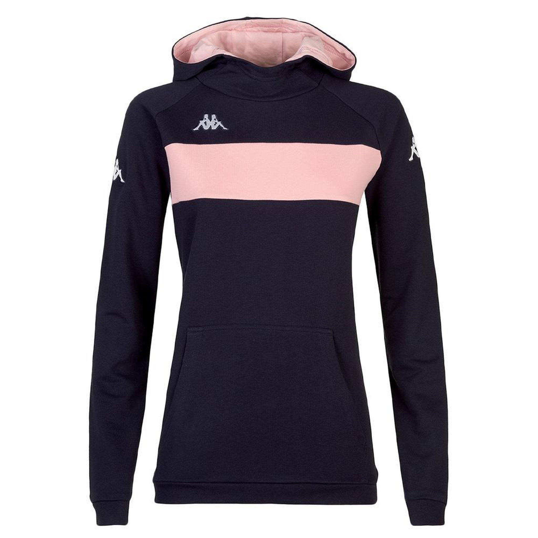 KAPPA Sweat capuche Marine/Rose Femme Kappa Daccia