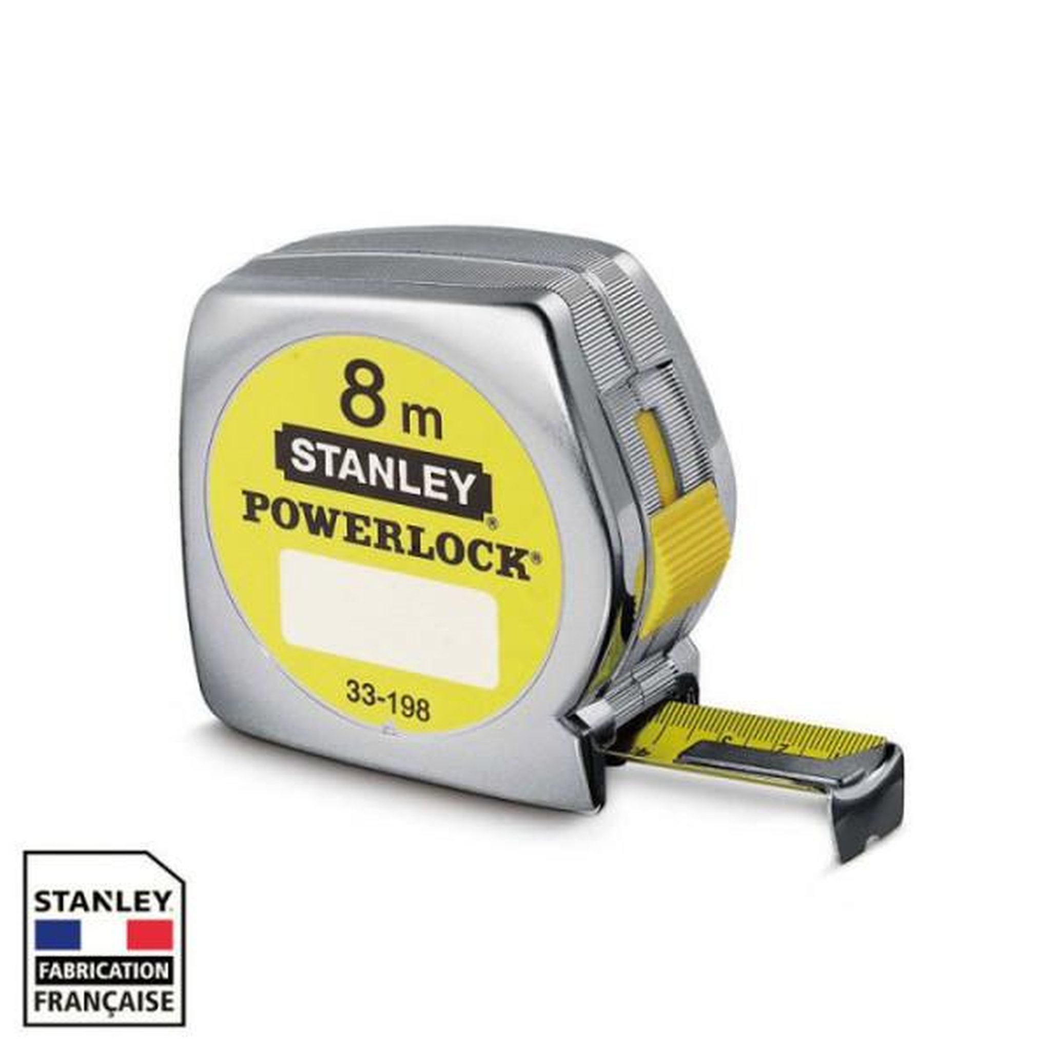 Stanley Metre ruban - stanley - powerlock classic abs - 8m - revetement mylar - crochet 3 rivets