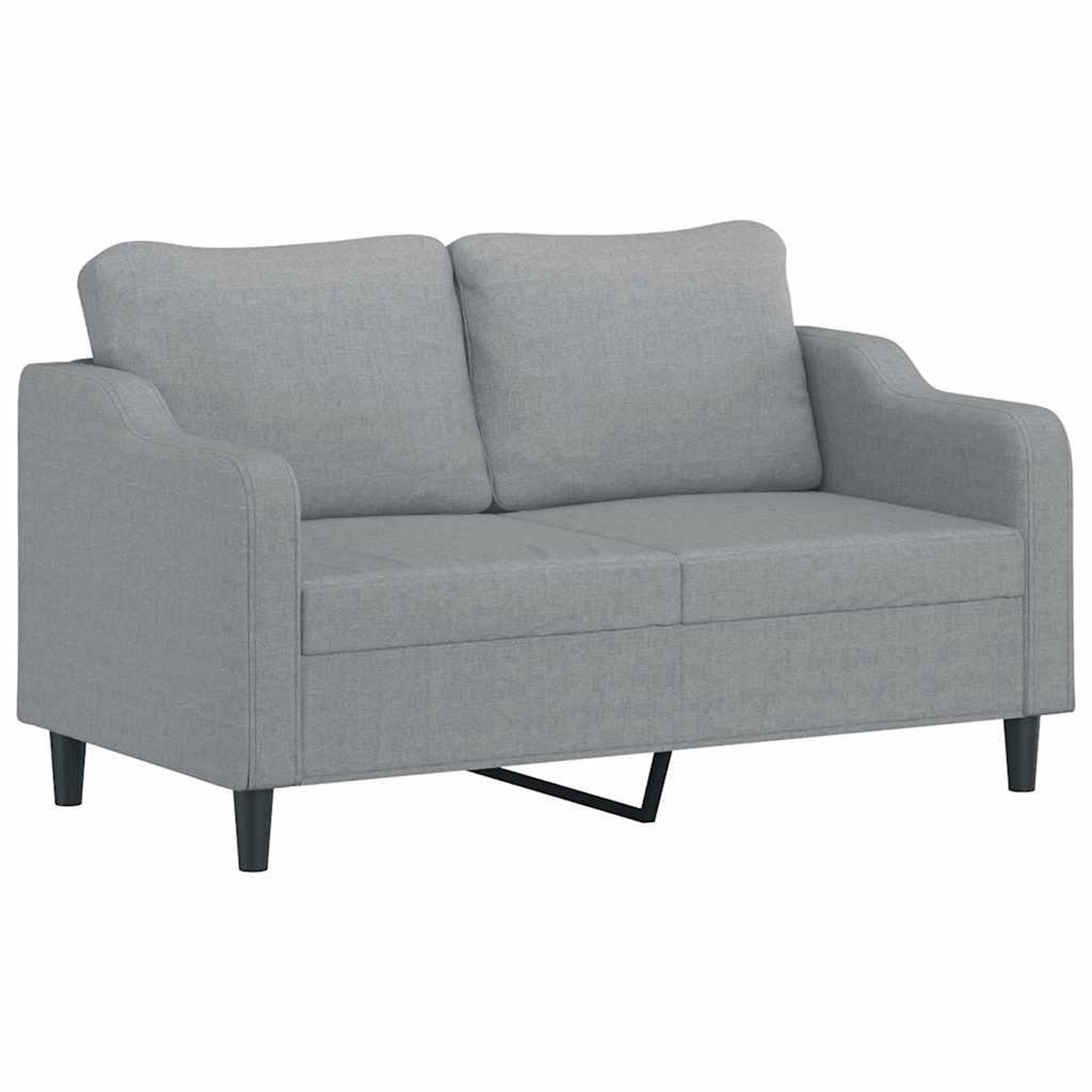 Voir la diapositive 4 : VIDAXL Ensemble de canapes 2 pcs coussins gris clair tissu