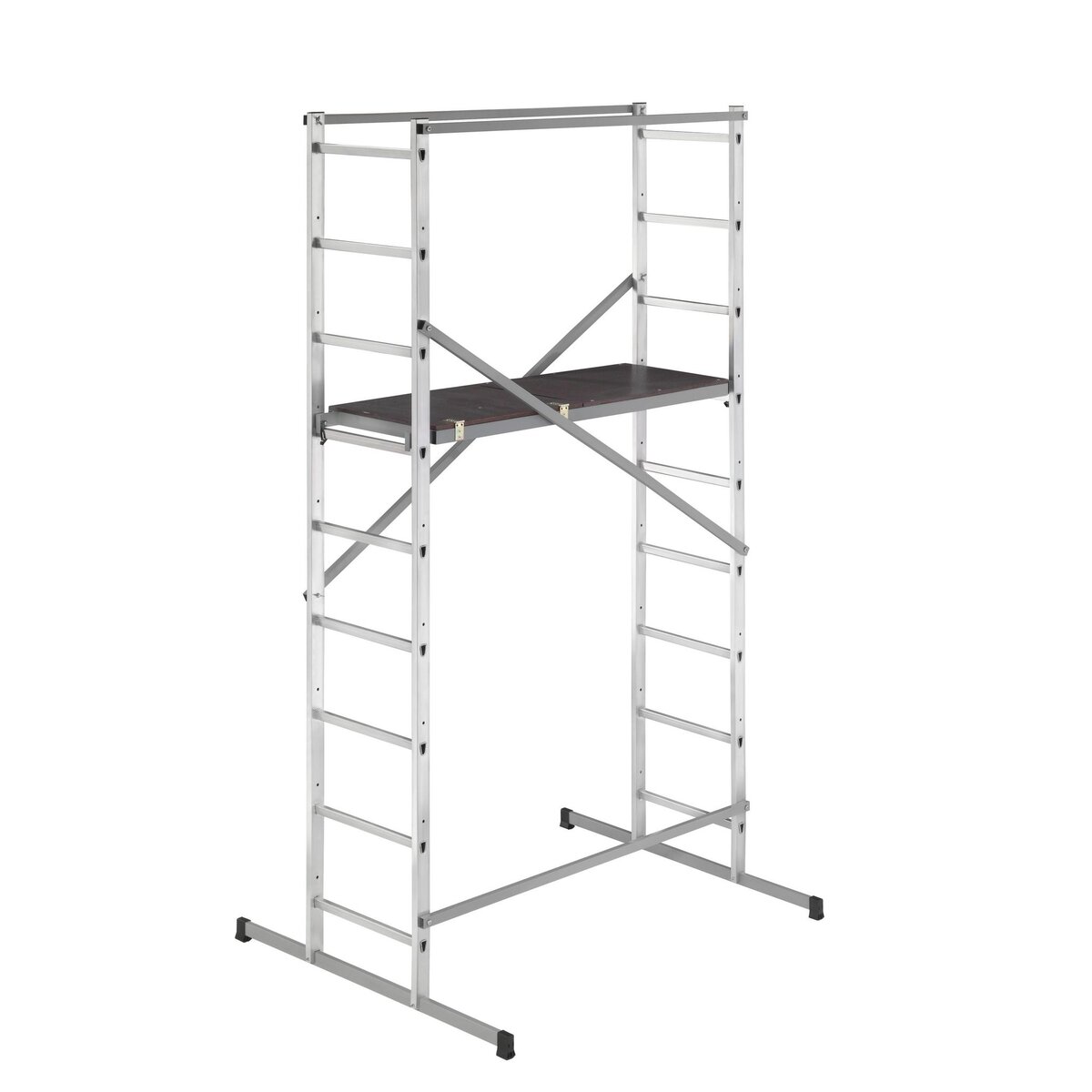 HAILO Echafaudage roulant d'escalier 4m en aluminium - HOBBYSTEP H4