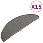 Voir la diapositive 2 : VIDAXL Tapis de marches d'escalier 15 pcs Gris 65x21x4 cm