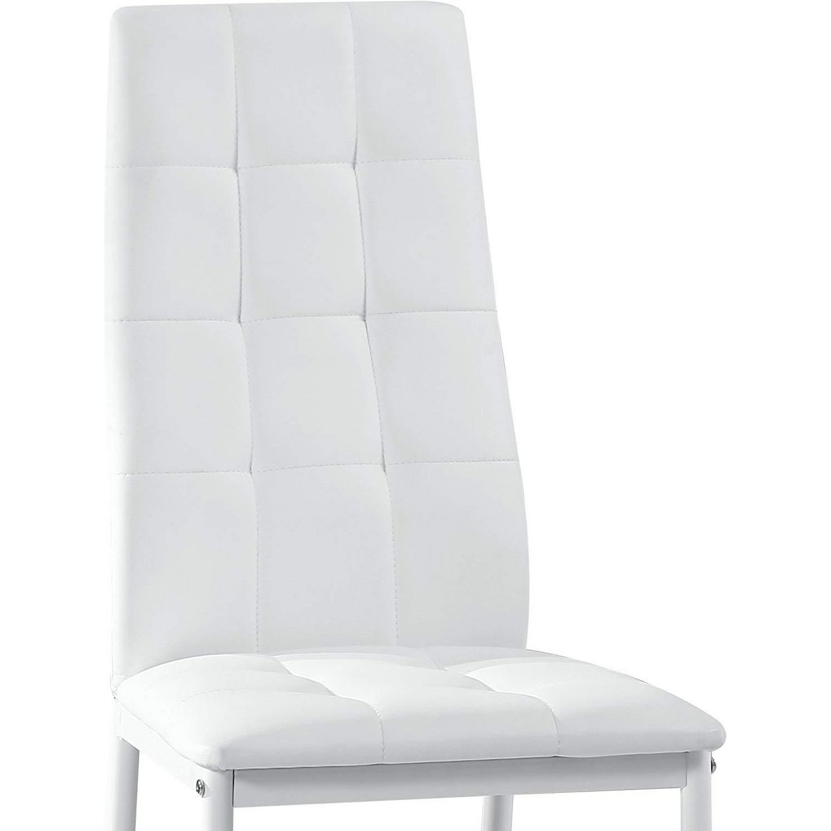 VS VENTA-STOCK Set de 4 chaises Salon Chelsea tapissées Blanc, 42 cm x 51 cm x 97 cm